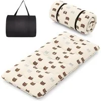 Futonmatratze, COSTWAY, 10 cm hoch, Futon Matratze, Tatami-Matte, Klappmatratze, 90x200cm