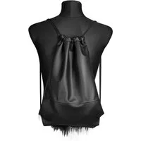 Manufaktur13 Gymbag Black Out Sports Bag - Turnbeutel, Kunstleder Sportbeutel, Vegan
