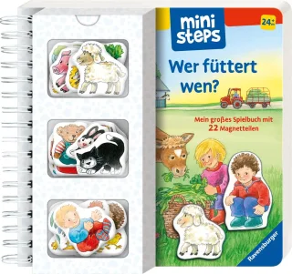 ministeps Bücher: Wer füttert wen?: Mein großes Spielbuch mit 22 Magnetteilen.  Ab 24 Monaten