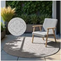 HANSE Home Outdoorteppich Rosel Wendetppich, rund, Höhe: 5 mm, In und Outdoor, Flachgewebe, wetterfest, pflegeleicht, robust