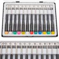 TSB Werk Schraubendreher 12 Präzision Schraubendreher Schraubenzieher, Feinwerkzeug, Torx, Schlitz, Kreuz, Set