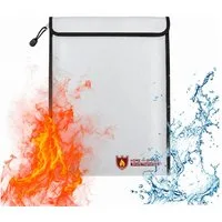 MOPUEA Dokumententasche Feuerfeste Tasche Dokumententasche Wasserdicht Große Kapazität Tragbar
