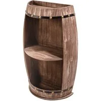 riess-ambiente Weinregal BODEGA 79cm natur, Einzelartikel 1-tlg., Holz · Flaschenregal · Shabby Chic · Weinfass · Pinie