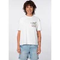 SUBLEVEL T-Shirt Damen Oversize T-Shirt mit Rückenprint Baumwollshirt, Print auf Vorder- und Rückseite