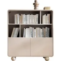 Compleo Bücherregal 108cm breit, Regal japandi, scandi, mit runden Füßen ALDOS