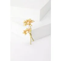 MayTree Brosche "Margaritenblüte", gold (Stück, 1-tlg), Metallbrosche in Form zwei goldenen Margaritenblüten