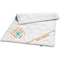 sleepling Sommerbettdecke ultra leicht, Füllung: Polyester, Bezug: 100% Mikrofaser, extraleichte Sommerdecke, Größe 140x200 cm, für warme Sommernächte