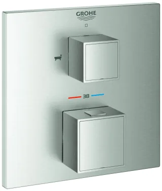 GROHE THM-Wannenbatterie Grohtherm Cube 24155 FMS für 35600 2-W-Umst. supersteel, 24155DC0 24155DC0