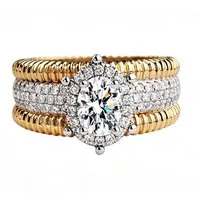 Jumpeak Diamantring Diamantring für Damen, 2ct D Vs1 wedding ring,ring damen gold, labordiamant,Mit IGi-Zertifikat,geschenk für frau,tochter geschenk