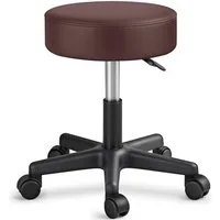 TRESKO Drehhocker Rollhocker höhenverstellbar, 10 cm Dicke Polsterung, Arbeitshocker Hocker 360° drehbar