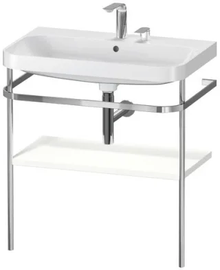 Duravit Happy D.2 Plus c-shaped Set mit Metallkonsole Weiß Seidenmatt 775x490x850 mm - HP4837E3636 HP4837E3636