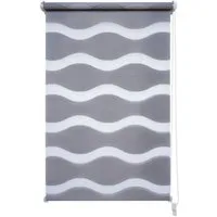 Doppelrollo Wave, Liedeco, Lichtschutz, ohne Bohren, freihängend, Klemmfix, Klemmfix-DUO-Rollo, Doppelrollo "Wave"