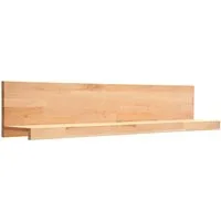 MCA living Wandboard Fenja Wandpaneel, Wandregal, Regal, Regal mit Boden, 1-tlg., Massivholz, Kernbuche, 1 Boden mit Blende, Breite 150 cm
