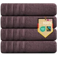 B!HOME Handtücher Set Saunatücher, Duschtücher, Gästehandtücher 100% Baumwolle, (Spar-Set, 4-St), flauschig saugfähig Frottee weich