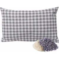 Heubergshop Lavendelkissen, 1-tlg., 30x20cm Lavendelblüten Schafschurwolle Kariert (Lavendel-Karo-Grau)