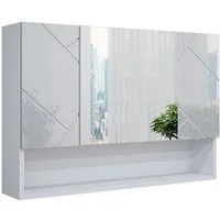 Vicco Badezimmerspiegelschrank Irma, Weiß Hochglanz, 80 x 55 cm (1-St)