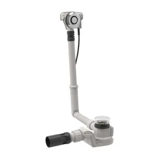 Geberit d52 Badewannenablauf 150750216 mit Druckbetätigung, mit Fertigbauset, hochglanz-verchromt