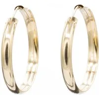 Bella Carina Klappcreolen Creolen 585 Gold 14 Karat 3 cm Durchmesser 4 mm Breite, 585 Gold 14 Karat