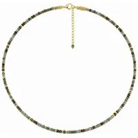 RAIKOU Bead-Ketten-Set mit echten Perlen und bunten Natursteinen, handgefertigt
