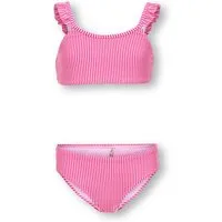KIDS ONLY Bandeau-Bikini KOGSUNNY STRUCTURE BIKINI SET ACC (Set, 2-St) mit kleiner Rüsche an der Schulter