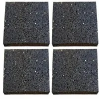 Regupol Vibrationsdämpfer 4x Vibrationsdämpfer Entkopplungsmatte Pads 100x100x10mm schwarz, (Set, 4-St., Vibrationsdämpfer), Unterlage Antivibration Ladungssicherung Gummipads