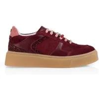 Marc Cain Sports Mon Cherry Plateausneaker Freizeitschuh, Halbschuh, Schnürschuh mit Glitzerdetails
