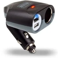 COFI 1453 Auto PowerUP Autoladegerät Kit 2x USB 1x Zigarettenanzünder Smartphone-Ladegerät