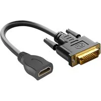 Bolwins B93 DVI zu HDMI Adapter DVI-D (24+1) Stecker auf HDMI Buchse 4K FullHD Computer-Kabel, DVI, HDMI (30 cm), Videoübertragung 4K