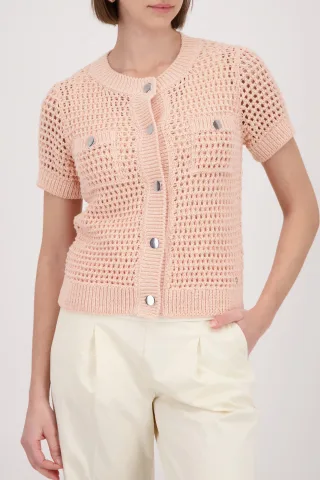 monari - Ajour Strickjacke summer peach - Gr. - 36
