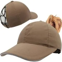 LuxusKollektion Baseball Cap Baseballkappe Pferdeschwanz Damen Dunkles Khaki Einheitsgröße