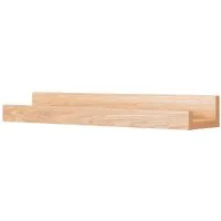 Levandeo® Bilderleiste, Bilderleiste Eiche Braun L40cm MDF Holz Wandregal Schmal Wanddeko