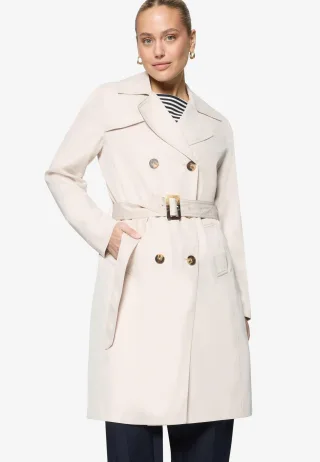 zero - Trenchcoat mit Gürtel - Gr. - 42