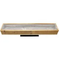 Spetebo Blumenkasten Holz Pflanzkasten natur mir Folie 70 x 13 cm (Anzahl, 1 St., Stück), direkt bepflanzbar