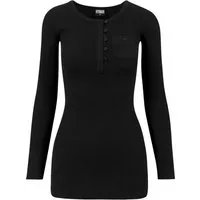 URBAN CLASSICS Longsleeve Urban Classics Damen Ladies Long Rib Pocket Turnup Tee (1-tlg)