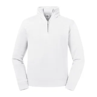 Russell - "Authentic" Sweatshirt mit kurzem Reißverschluss für Herren (Weiß)