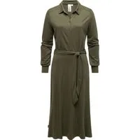 Ragwear Blusenkleid Plantee Modisches Damenkleid mit Taillengürtel