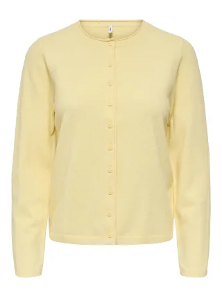 ONLY - ONLLOYAL LS O-NECK BUTTON CARDI KNT NOOS Sunlight - Gr. - XS