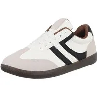 Ital-Design Damen Low-Top Freizeit Sneaker (88519428) Flach Sneakers Low in Creme