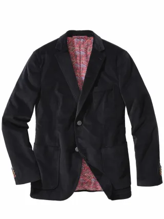 Mey & Edlich Herren Flachcord-Sakko Blau 98 % Baumwolle, 2 % Elasthan