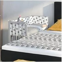 VitaliSpa® Beistellbett Sophie, Grau, 40 x 90 cm 1 Seitenschiene, 1-tlg.