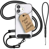 EAZY CASE Handykette Universal Handykette für alle Modelle zum Umhängen, Universale Handykette zum Umhängen für alle Modelle geeignet Schwarz