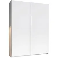Schlafkontor Schwebetürenschrank Heimo/Fast Schrank Kleiderschrank Garderobe geringe Tiefe, ausziehbarer Kleiderstange, Garderobenschrank, 6 Böden