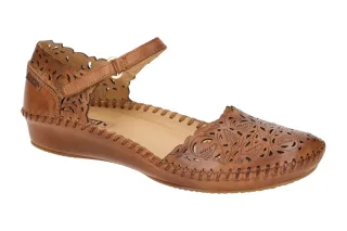 Pikolinos 655-0906 Damen Sandalette braun brandy Keilabsatz Klettverschluss E...