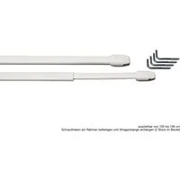 GARESA Vitragenstange Vitragenstange "11 mm", Ø 11 mm, ausziehbar, Fixmaß, geklebt, verschraubt, zum Schrauben auf dem Fensterrahmen, einfache Montage, 2 Stück