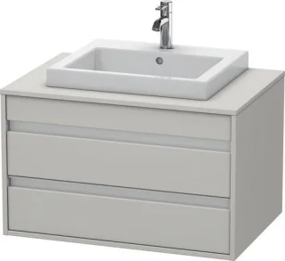 Duravit Ketho Konsolenwaschtischunterbau wandhängend Betongrau Matt 800x550x496 mm - KT675400707 KT675400707