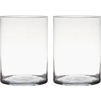 CreaFlor Home Dekovase ZYLINDER, Hot Cut, Transparent, ohne Motiv, H: 25cm