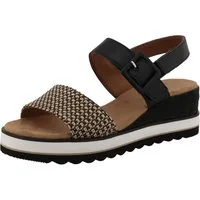 TOM TAILOR Sastra Keilsandalette Riemchensandale, Sommerschuh mit Kontrastbesatz