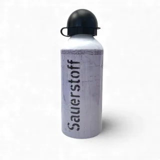 FIREBOTTLE "Sauerstoff" | Trinkflasche 600ml mit zwei Verschlüssen & Karabiner