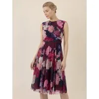 Apart Midikleid mit Blumenprint und Drapierung
