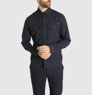 MAC - MAC JEANS - Overshirt, Light Flannel blau - Gr. - XL/OL